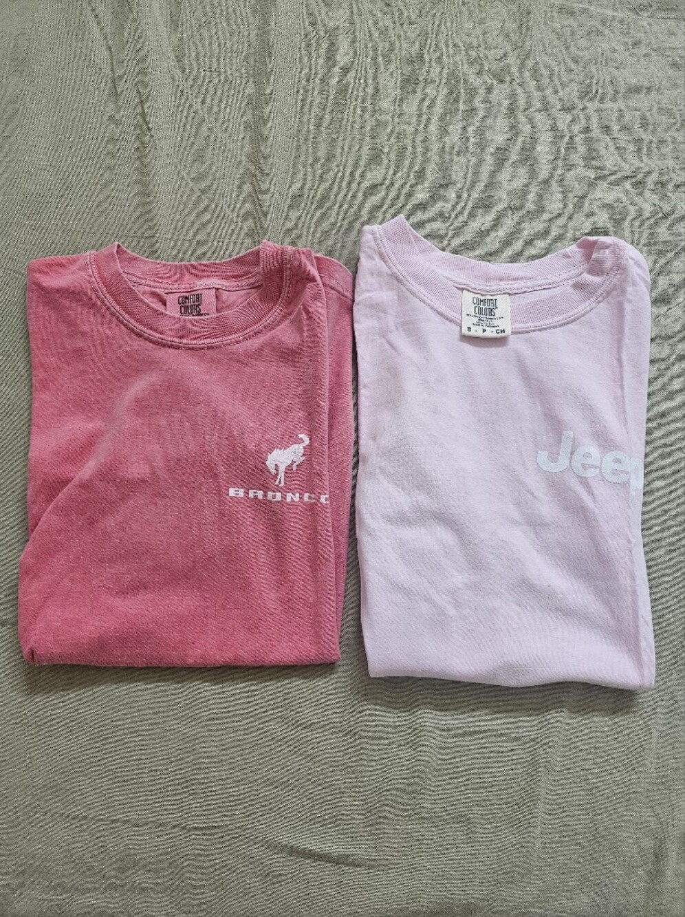 Comfort Colors Graphic Tee Bundle Size Small Pink Jeep Bronco Off-Road